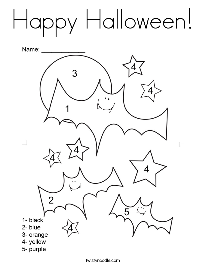 685x886 Happy Halloween Coloring Page