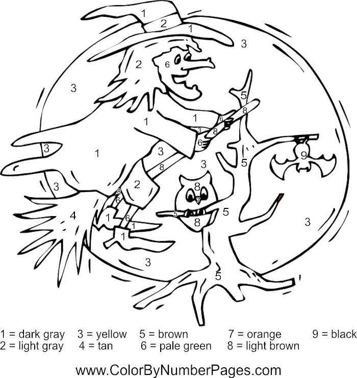 700x740 Color By Number Halloween Halloween Color Number Free Halloween