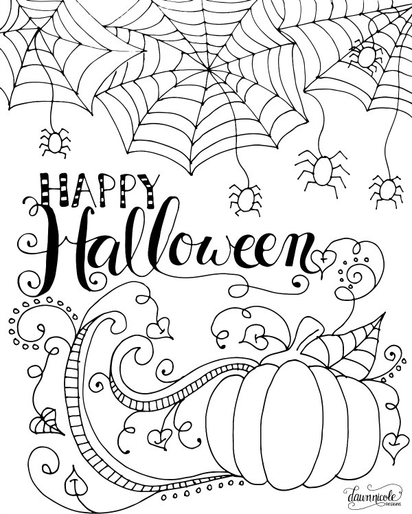 Halloween Pictures Coloring Pages