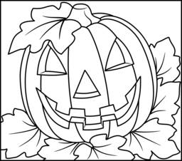 256x226 Halloween Coloring Pages