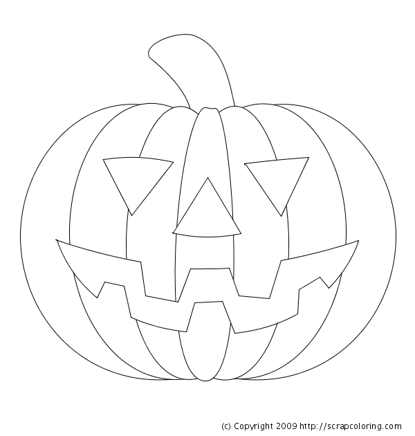 600x630 Halloween Pumpkin Coloring Page