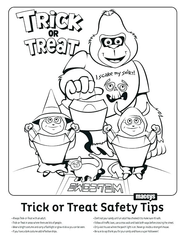 600x778 Halloween Safety Coloring Pages Safety Coloring Pages Educational