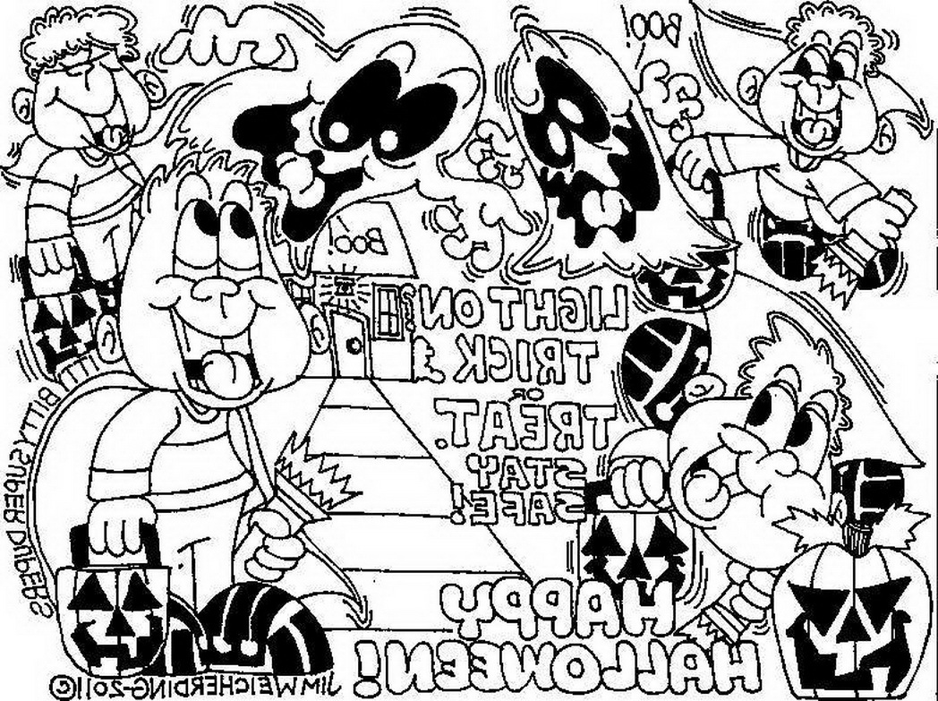 1048x783 Com Zone Happy Halloween Safety Coloring Pages For 467491
