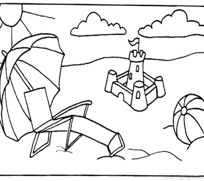 678x600 Coloring Pages Beach Scenes Free Colouring Pages Beach Scene