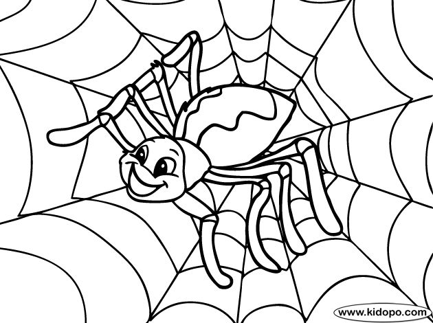 Halloween Spider Coloring Pages