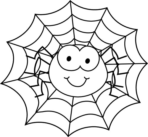 500x463 Cute Spider Coloring Pages