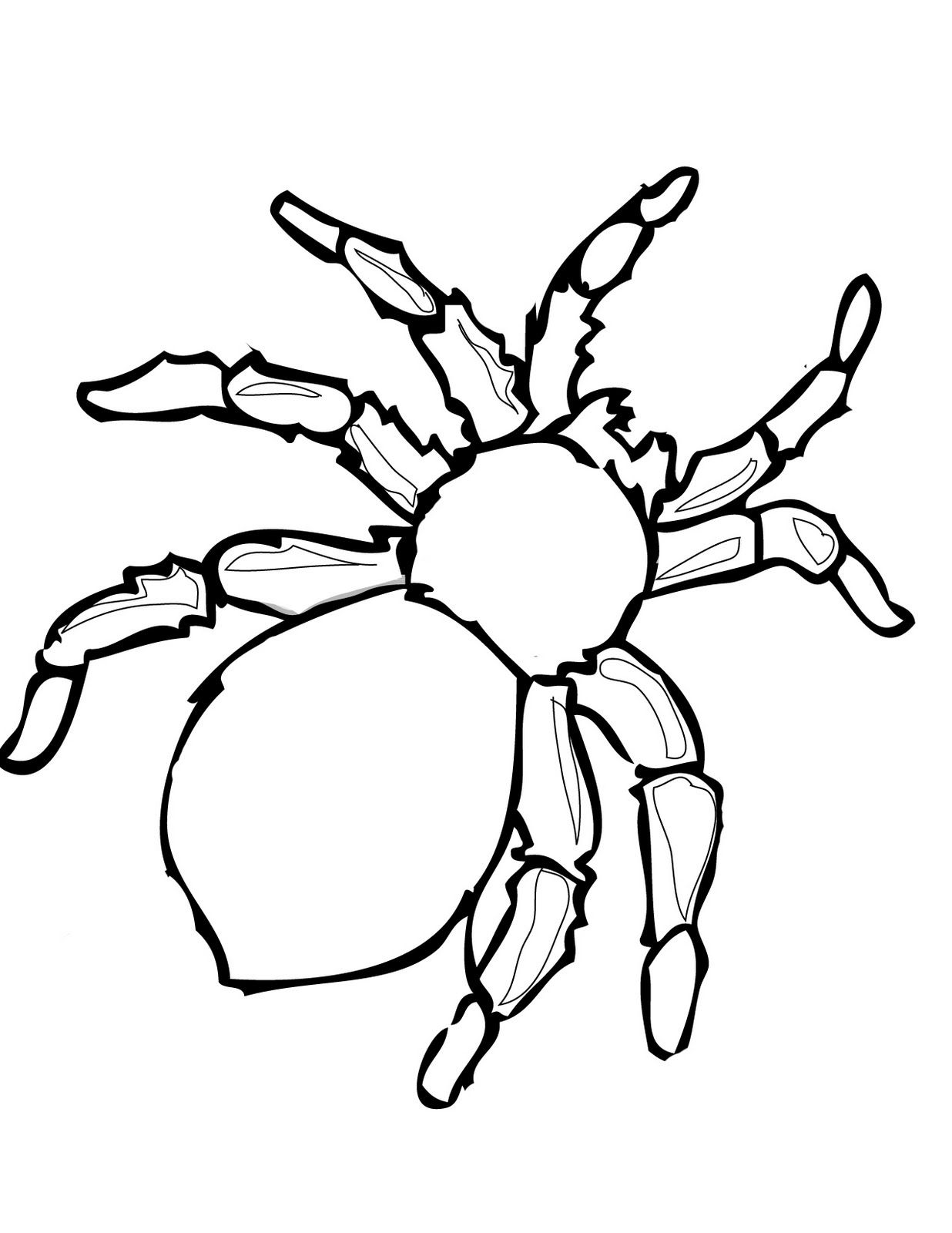 1236x1600 Printable Halloween Decoration Cutouts Spider Template, Spider
