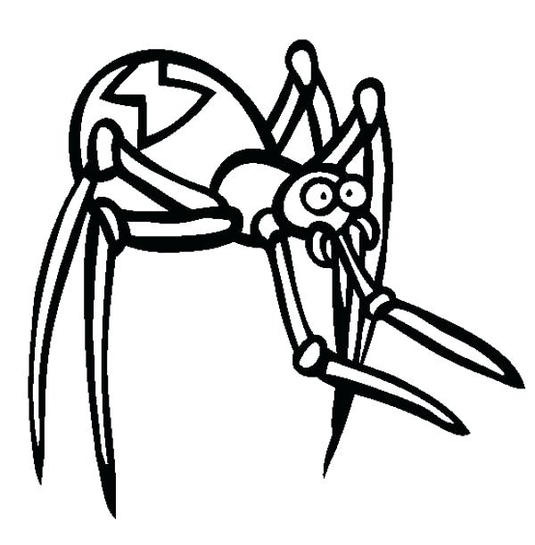 600x612 W Spider Coloring Page Free Printable Animals Black Window Pages