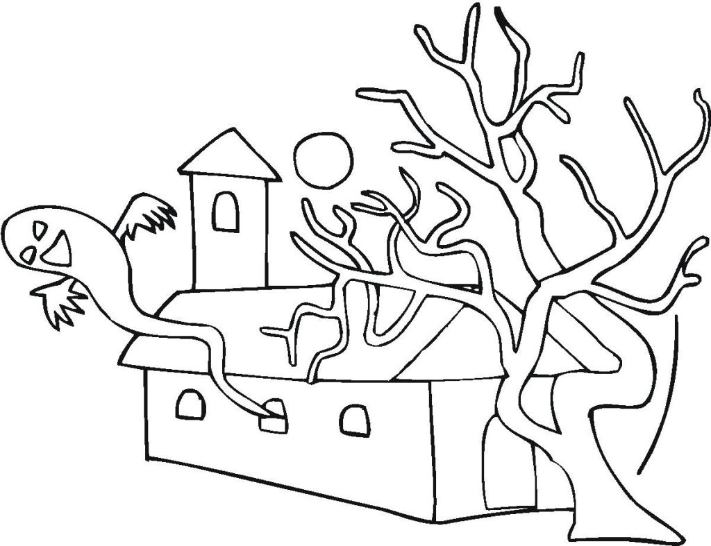 1024x787 Scary Halloween Coloring Pictures Coloring Pages Kids