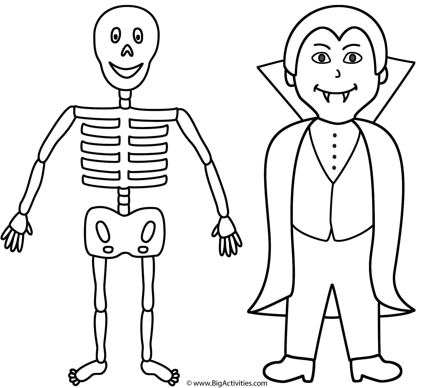1645x1490 Skeleton With Vampire