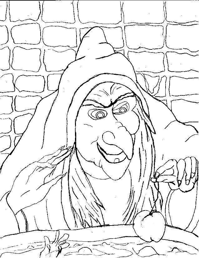 637x825 Scary Halloween Coloring Pages Scary Halloween Witch Coloring