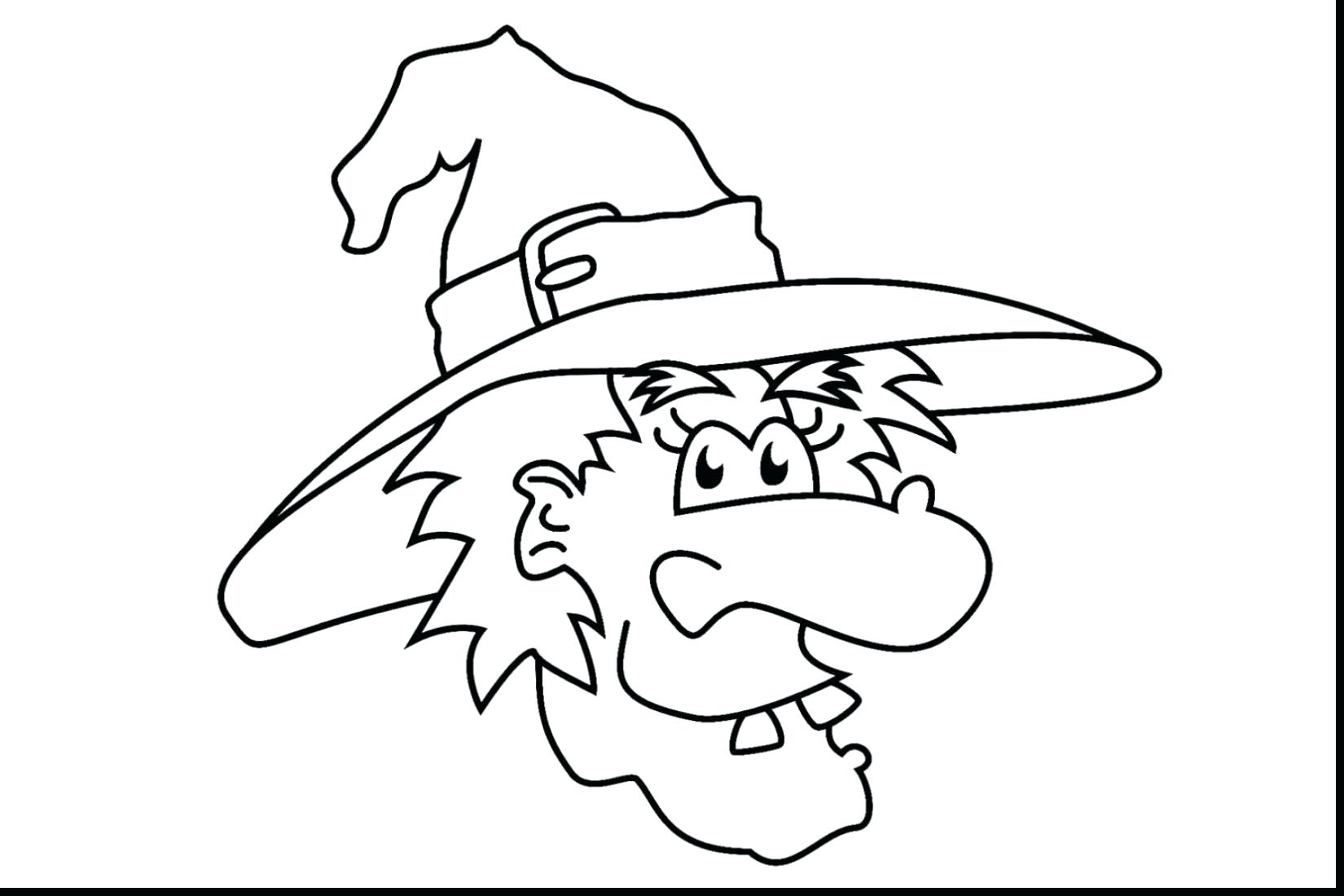 1650x1100 Halloween Witch Hat Coloring Pages And The For Kids New Little