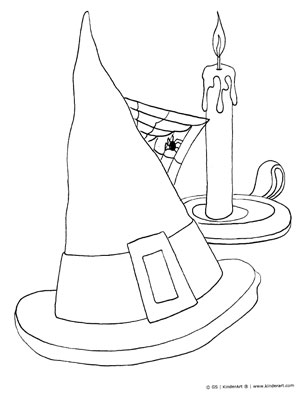300x401 Witch Hat Coloring Page Kinderart