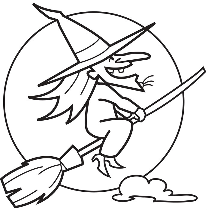 693x700 Witch Coloring Pages