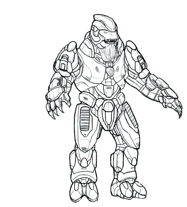 600x663 Halo Coloring Page Coloring Pages Of Halo For Kids Halo 3 Coloring