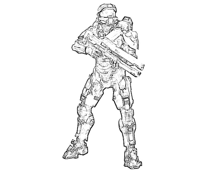 800x667 Halo 4 John 117 Gun How Coloring