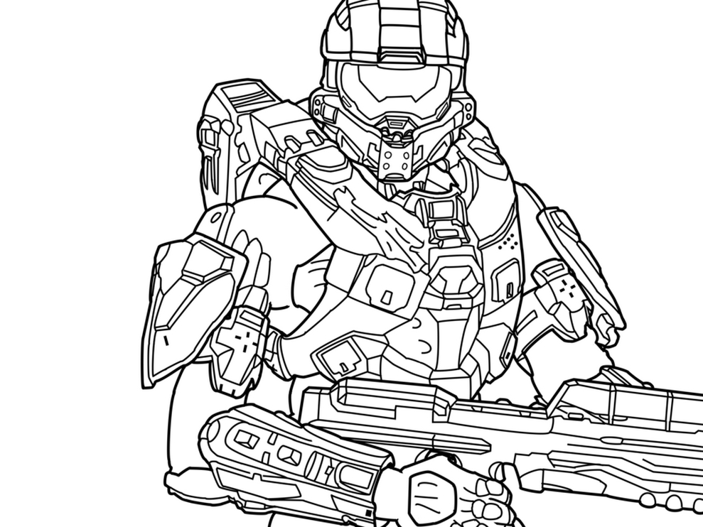 989x742 Halo 3 Coloring Pages To Print