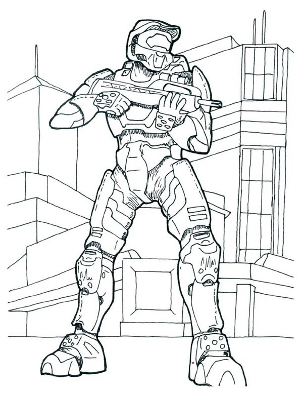 600x776 Halo 4 Coloring Pages