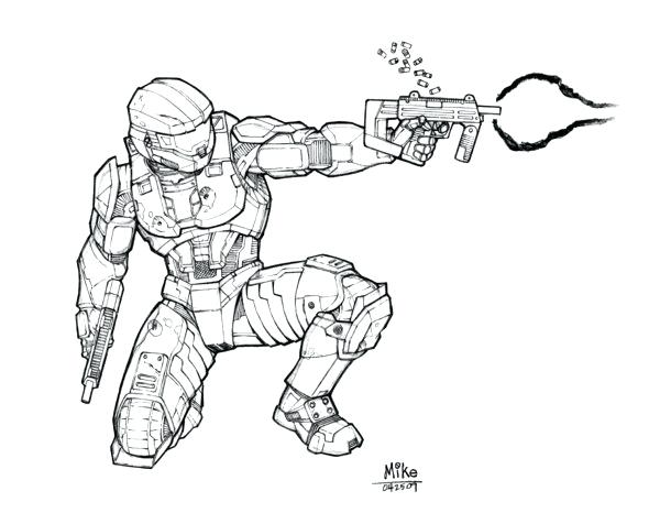 600x466 Halo Master Chief Coloring Pages Pencil Of Halo 4 Master Chief