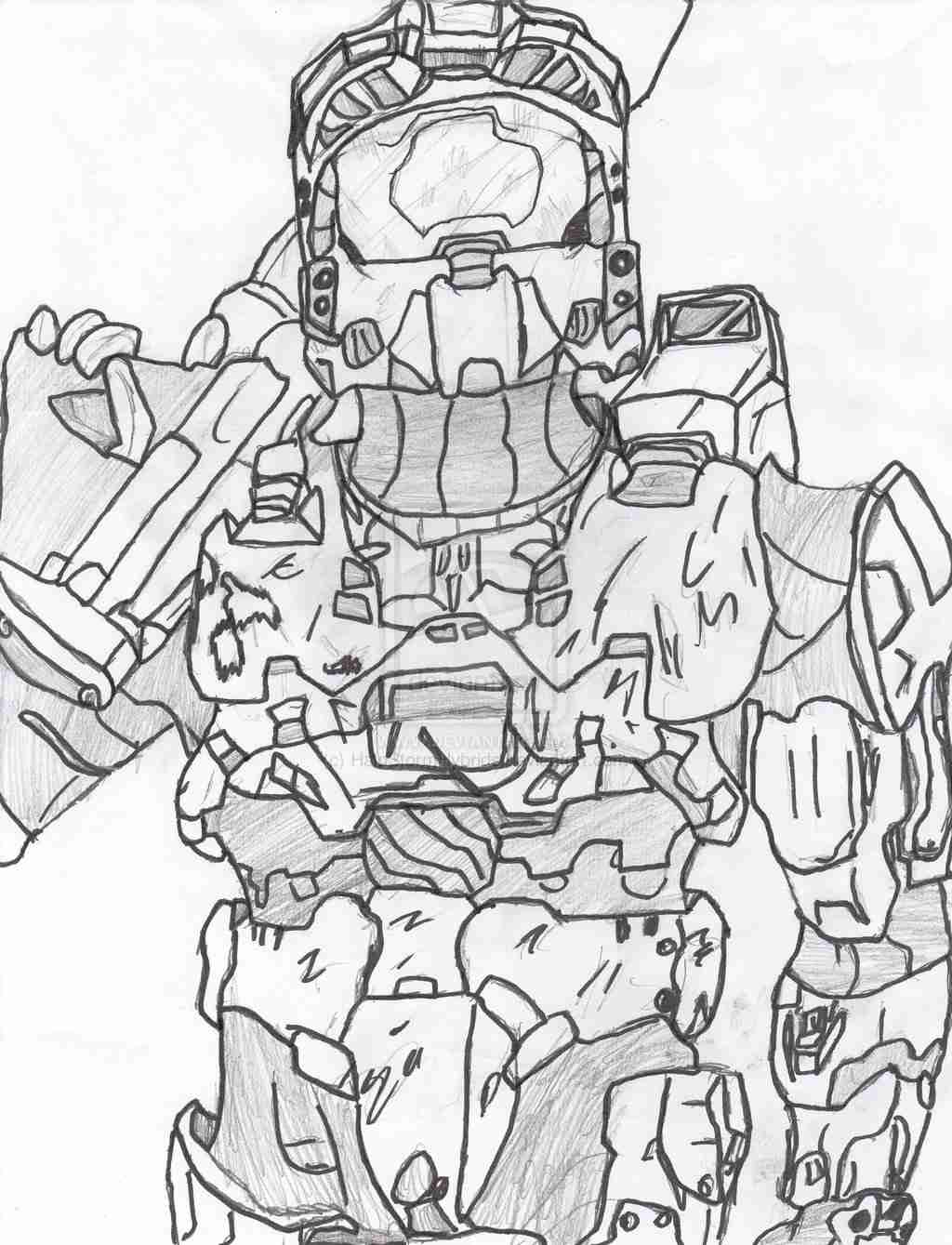 1024x1339 Master Chief Pencils By Printable Coloring Pages Halo 4 5