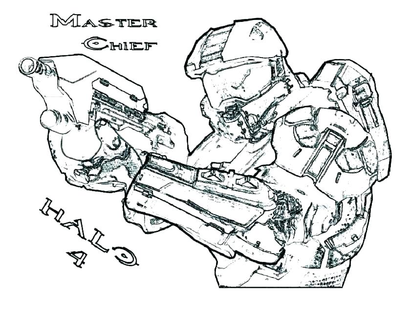 841x650 Halo Master Chief Coloring Pages