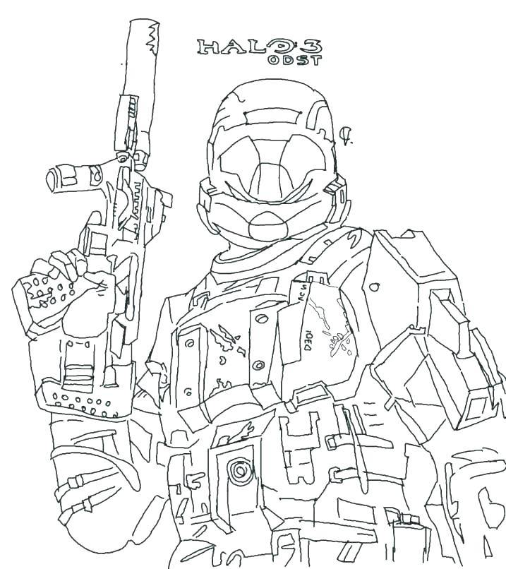 717x806 Halo Coloring Also Halo 3 Coloring Pages Free Halo 4 Coloring
