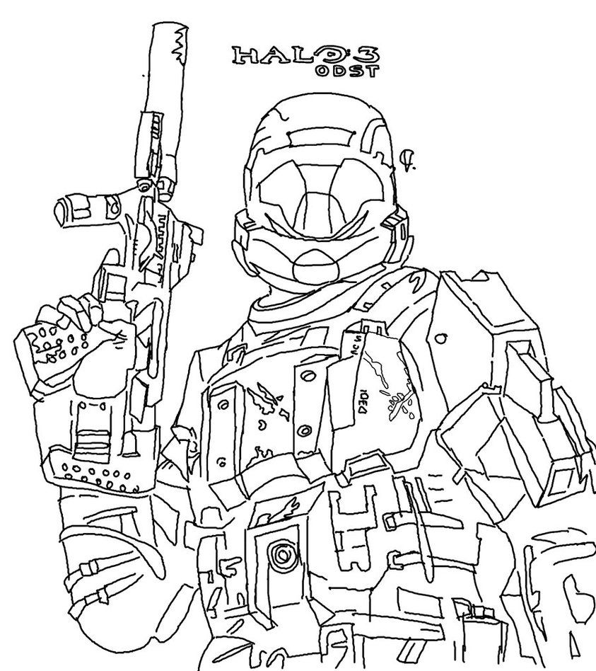 843x948 Free Printable Halo Coloring Pages For Kids Halo Free, Free
