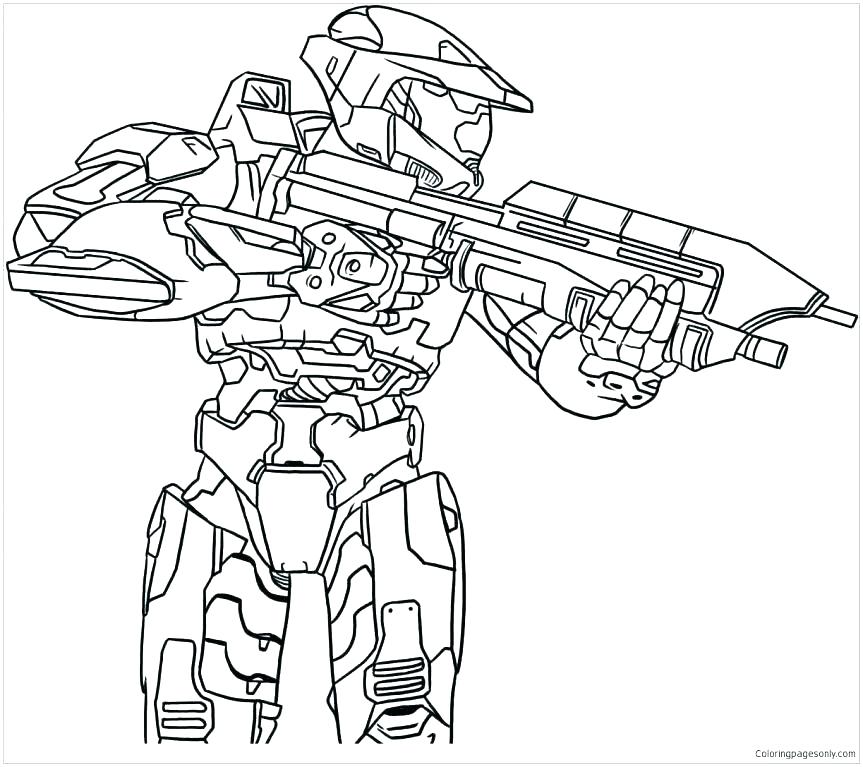 863x767 Halo Coloring Page Halo 3 Coloring Pages Halo Master Chief