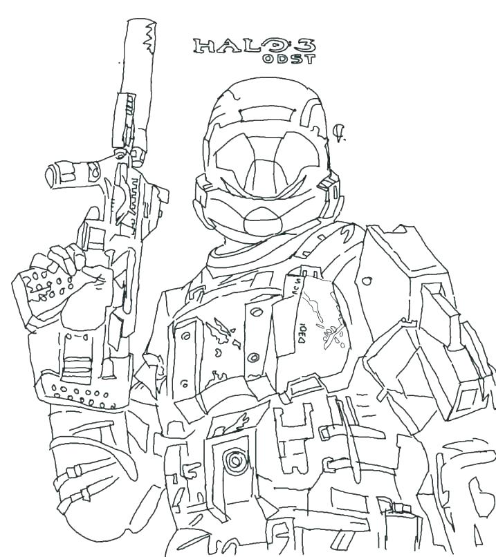 Halo Elite Coloring Pages