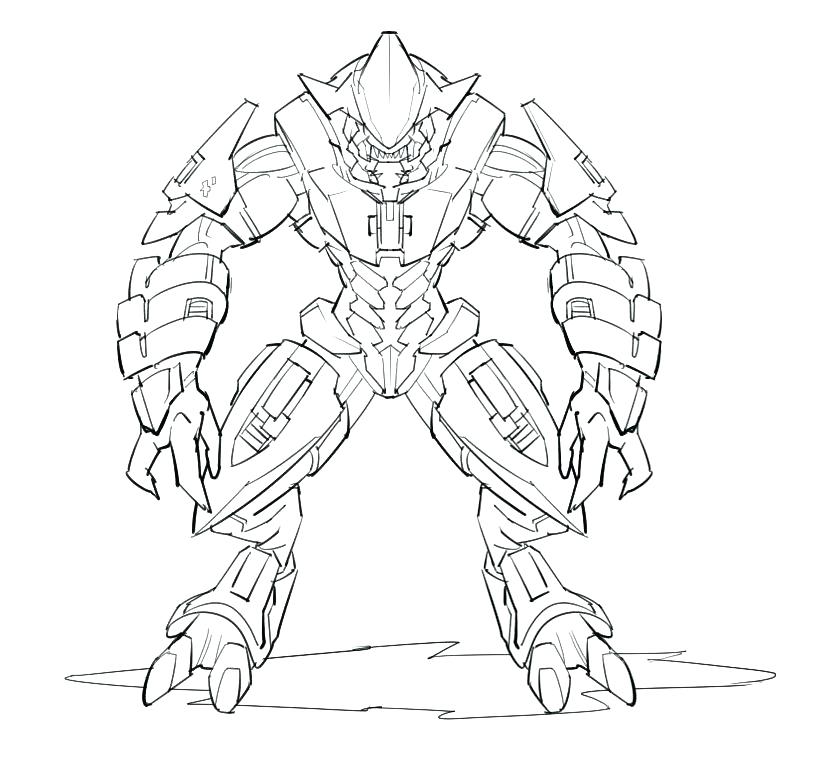 813x771 Pagina Para Colorear De Halo Halo Para Halo Elite Coloring Pages