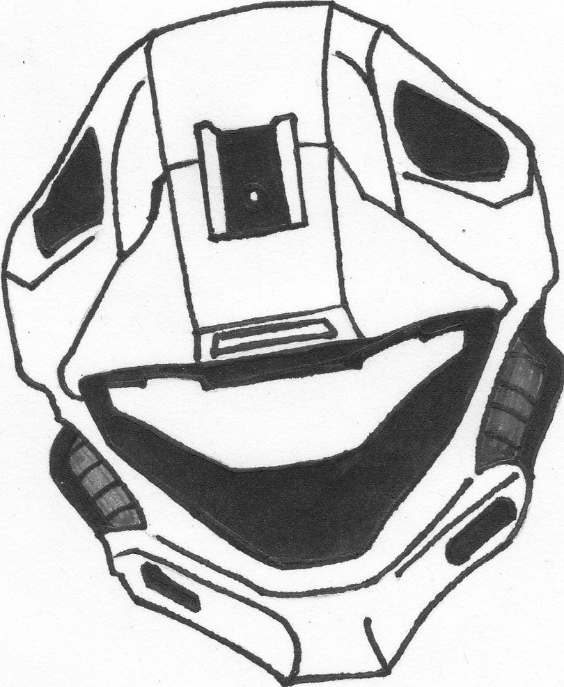 810x987 Halo Recon Helmet Coloring Pages 8 Q 3 By Sle3py