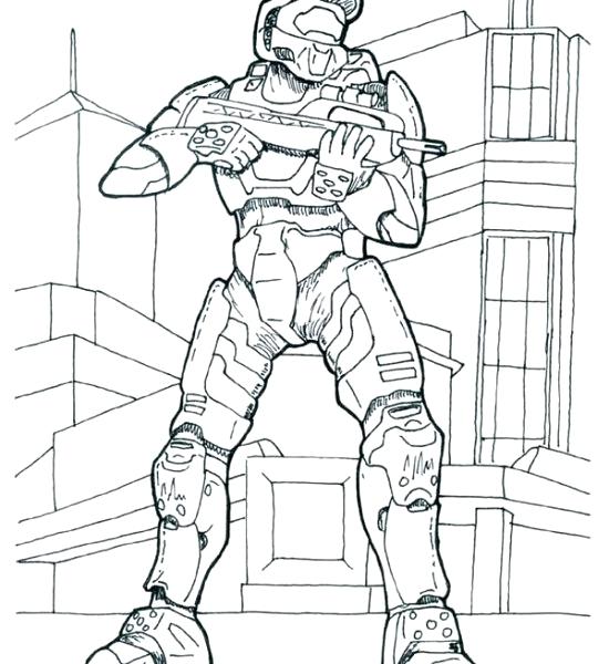 550x600 Master Chief Coloring Page