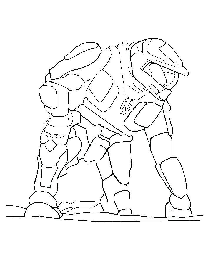 724x868 Halo 3 Coloring Pages