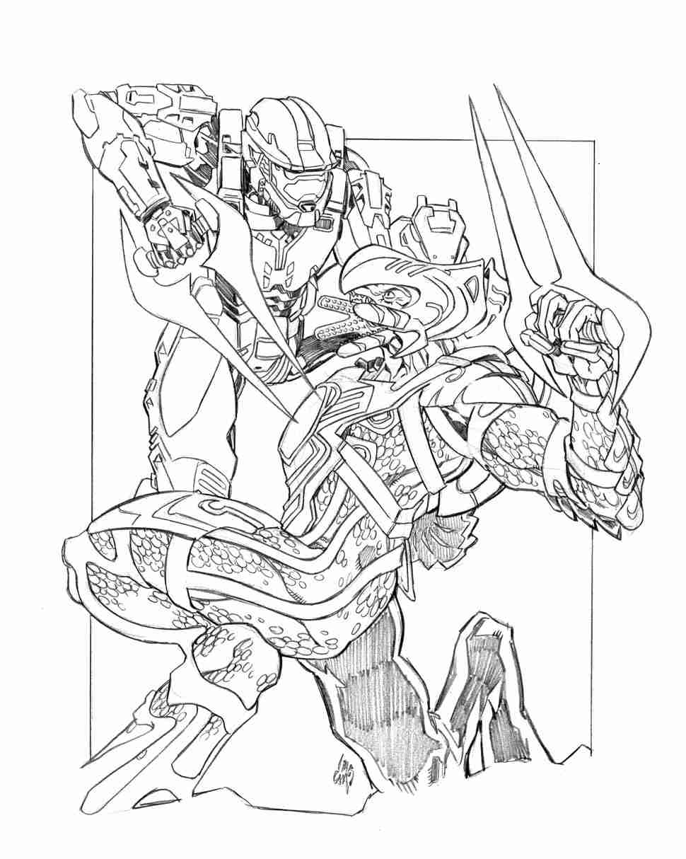 970x1214 Master Chief Pencils By Printable Coloring Pages Halo 4 5