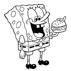 Hamburger And Fries Coloring Pages