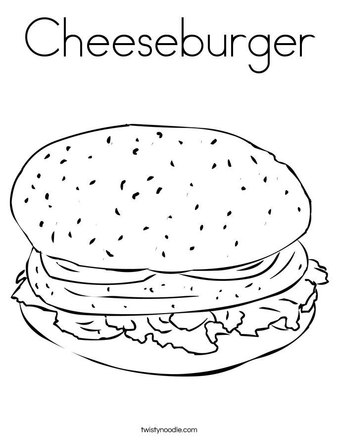 685x886 Cheeseburger Coloring Page