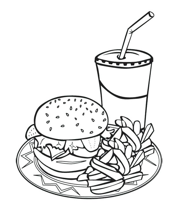 600x739 Hamburger Coloring Page Food Hamburgers Colouring Pages Hamburger