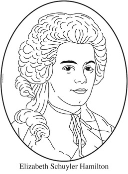 257x350 Elizabeth Eliza Schuyler Hamilton Clip Art Or Coloring Page By