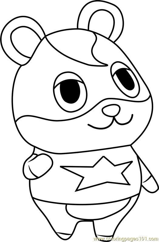 524x799 Hamlet Animal Crossing Coloring Page