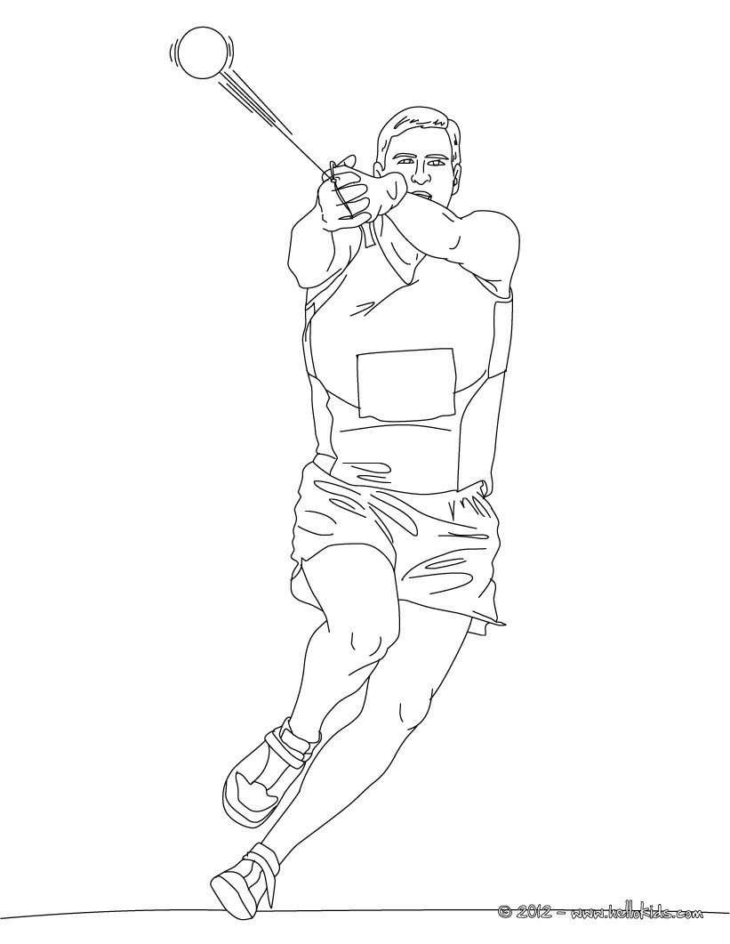 821x1061 New Hammer Throw Athletics Coloring Page More Sports Coloring