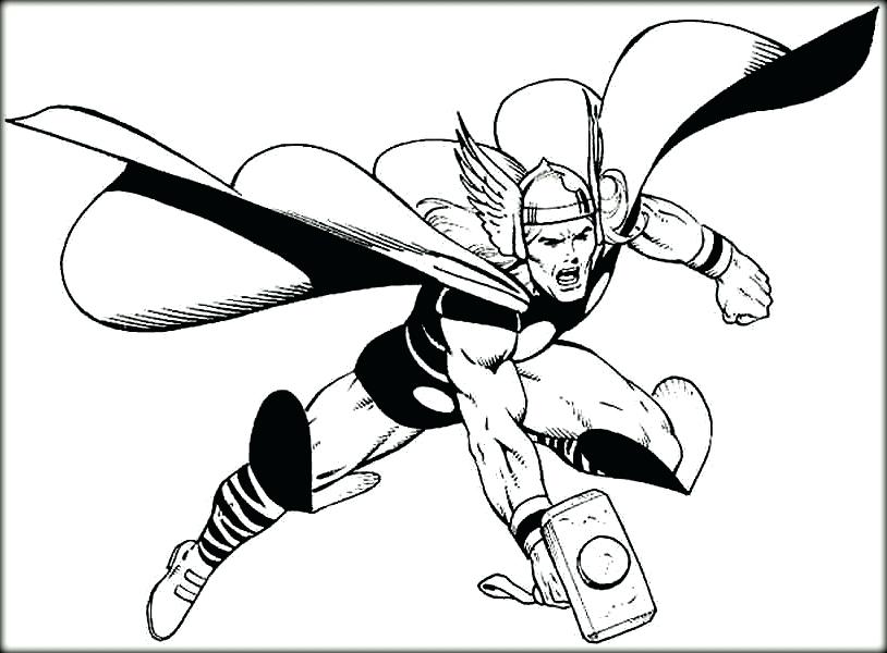 814x600 Thor Coloring Page Free Printable Hammer Coloring Pages Color Thor