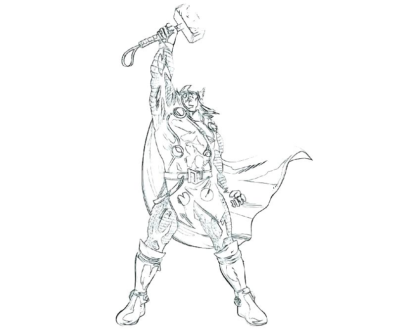 800x667 Coloring Pages S Hammer Thor Page Marvel Print Out Colori