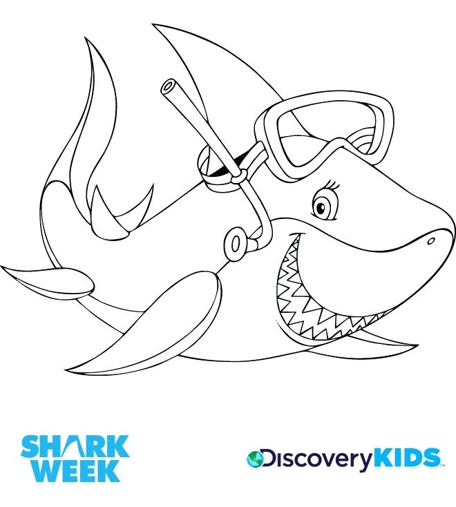 660x734 Hammerhead Shark Coloring Pages Shark Coloring Sheet Snorkel Shark