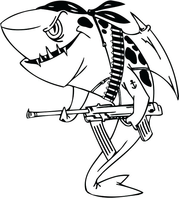 600x661 Hammerhead Shark Coloring Page