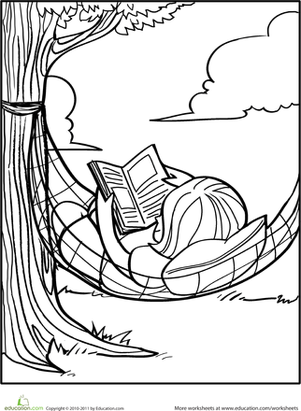 301x411 Reading Coloring Page Books