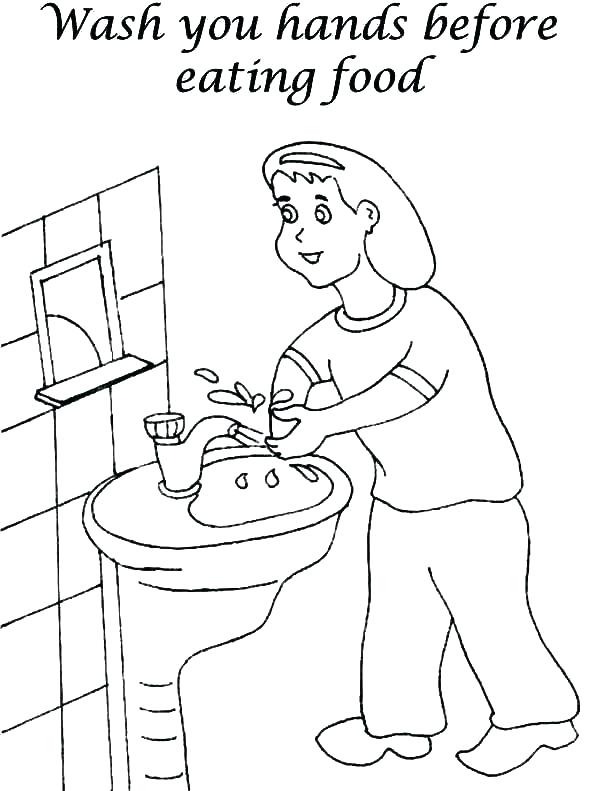 600x791 Handwashing Coloring Pages Coloring Pages Hand Washing Sheets