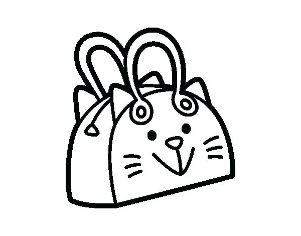 600x470 Cat Face Handbag Coloring Page Cat Face Handbag Coloring Page Cat