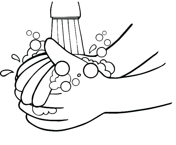 600x494 Hand Washing Coloring Page Hand Washing Coloring Page Hand Washing