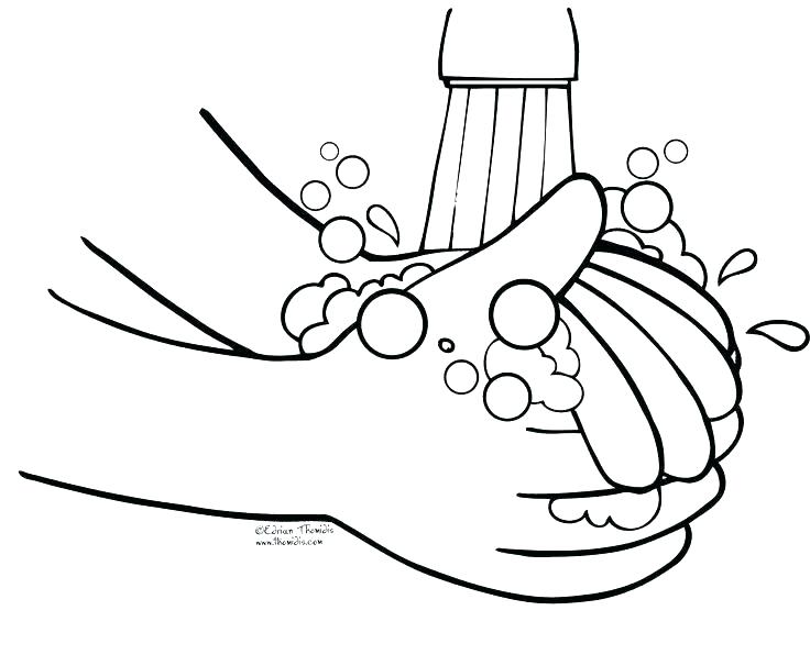 736x606 Coloring Page Hand Hand Washing Coloring Pages Hand Washing