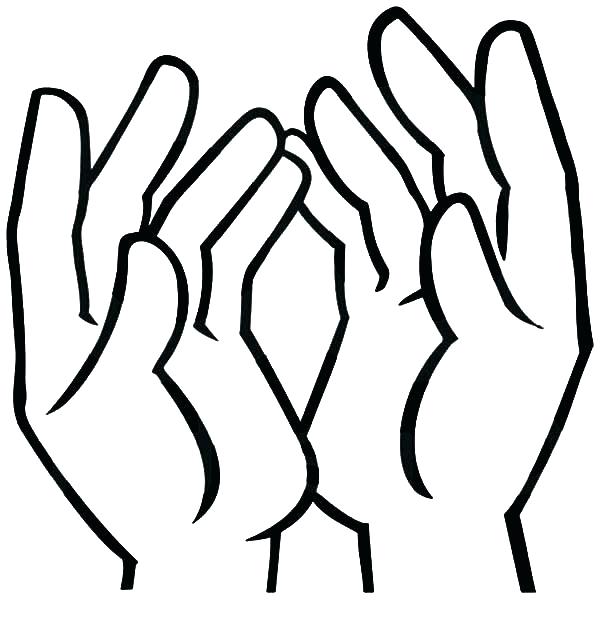 600x627 Handprint Coloring Page Free Download Clip Art